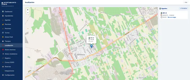 Localización de agentes en tiempo real